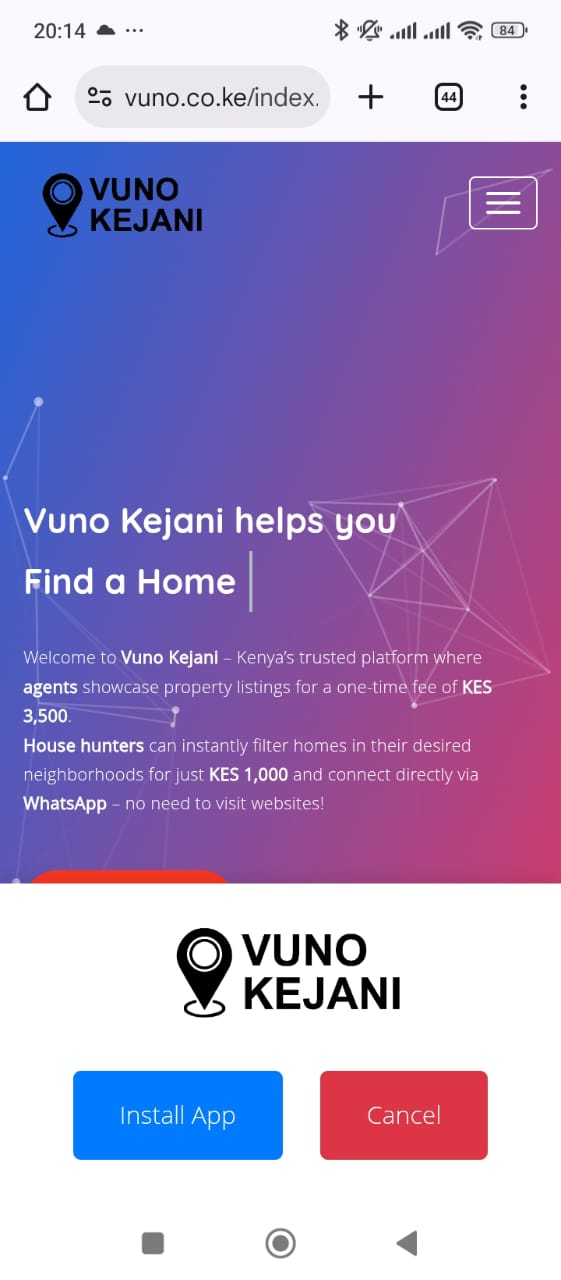 House listings on WhatsApp